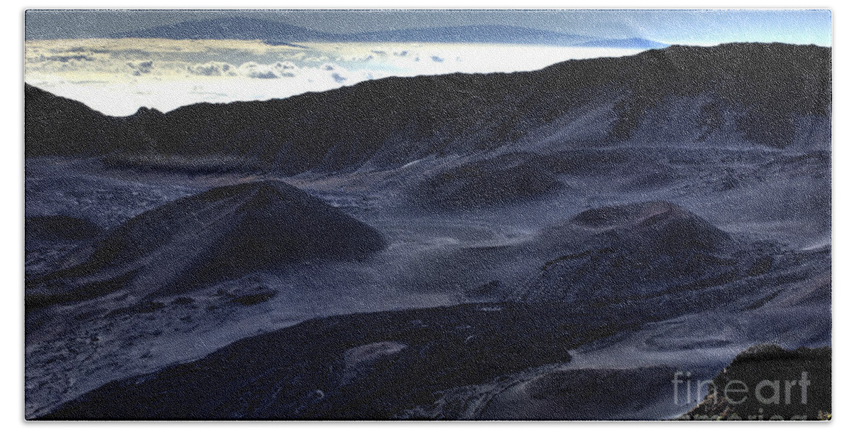 Haleakala Crater Beach Towel featuring the photograph Haleakala Crater Hawaii by Bob Christopher