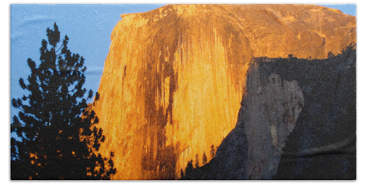 Yosemite Beach Towel featuring the photograph Half Dome Yosemite at Sunset by Shane Kelly