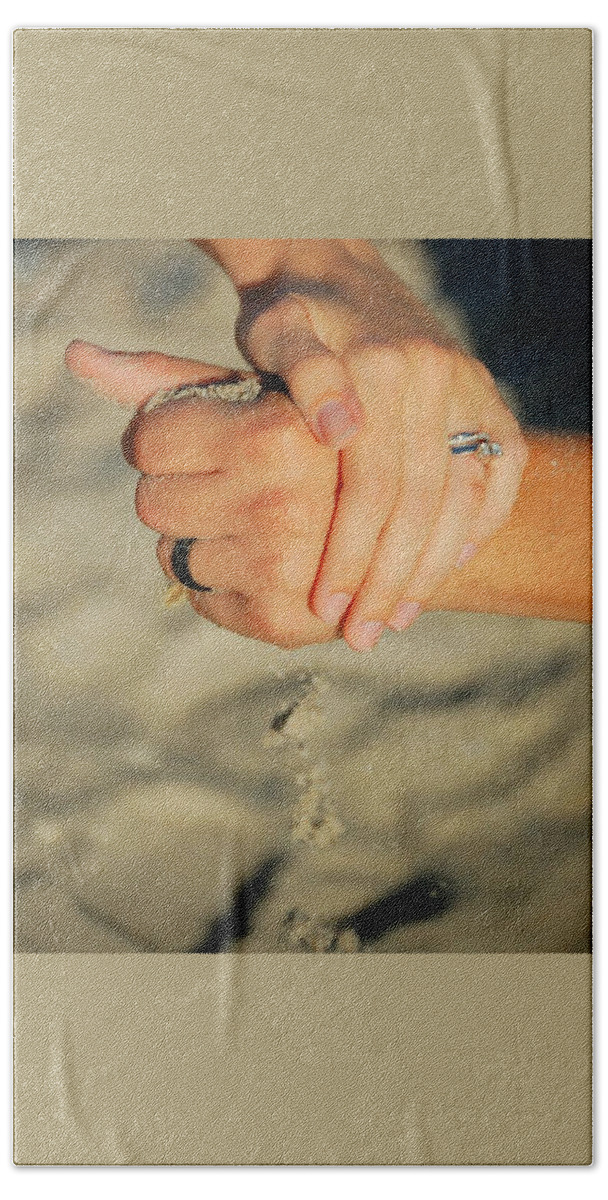 Sand Rings Beach Towel featuring the photograph Hands of Time by Leticia Latocki