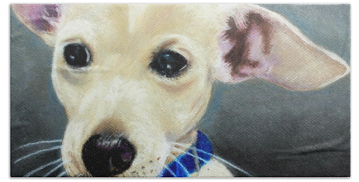 Mammal Beach Towel featuring the painting Hank by Jeanne Fischer