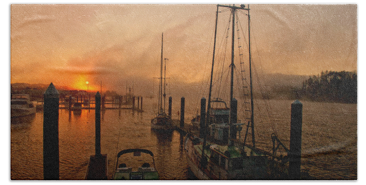 Florence Beach Towel featuring the photograph Harbor by Lisa Chorny