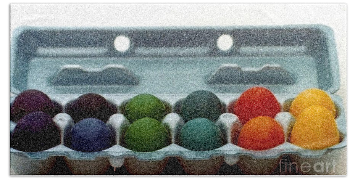 Egg Photography Beach Sheet featuring the photograph Hard Boiled Spectrum by Michael Hoard