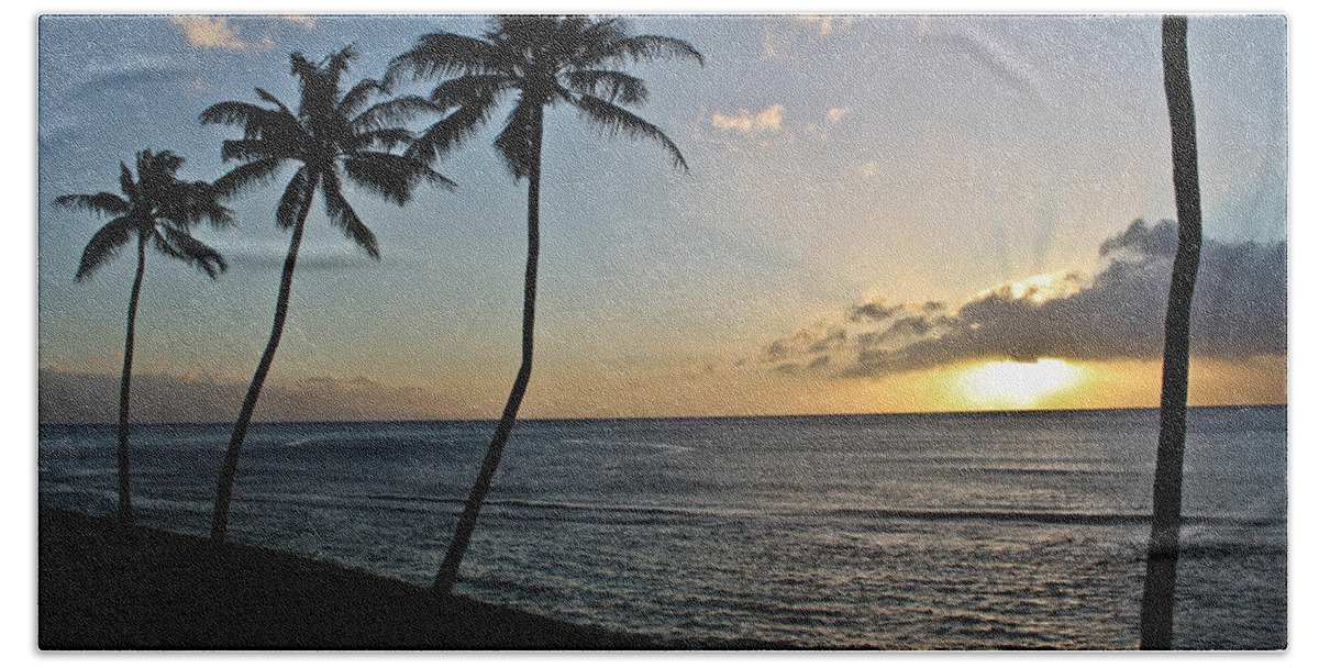 Maui Beach Sheet featuring the photograph Hawaiian Sunset by Joann Copeland-Paul