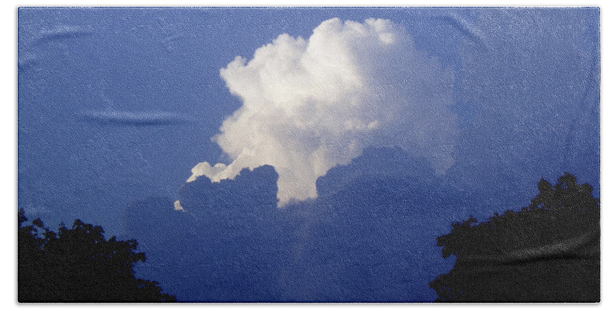 Clouds Beach Sheet featuring the photograph High Towering Clouds by Verana Stark
