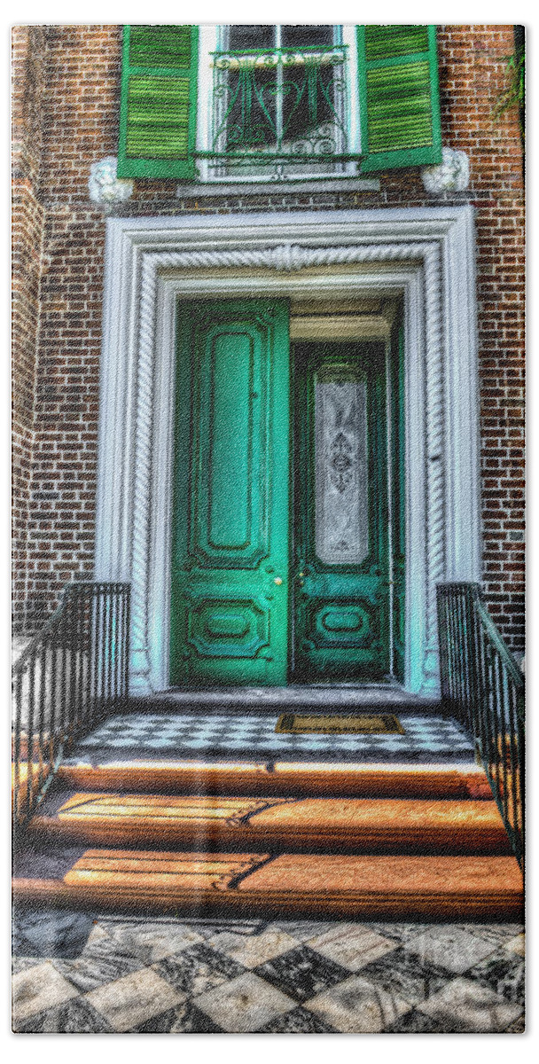 Door Beach Sheet featuring the photograph Historic Charleston SC Door by Dale Powell