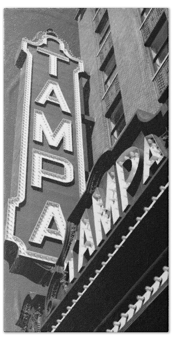 Fine Art Photography Beach Towel featuring the photograph Historic Tampa by David Lee Thompson