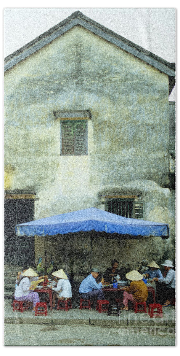 Vietnam Beach Towel featuring the photograph Hoi An Noodle Stall 01 by Rick Piper Photography
