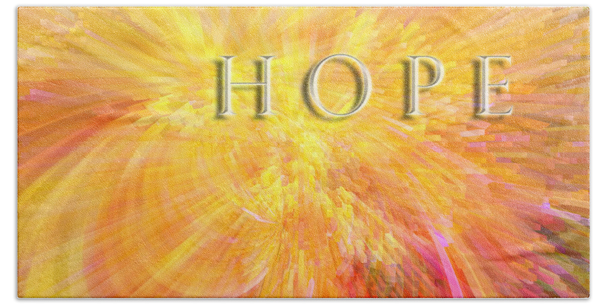 Hope Beach Sheet featuring the digital art Hope by Margie Chapman