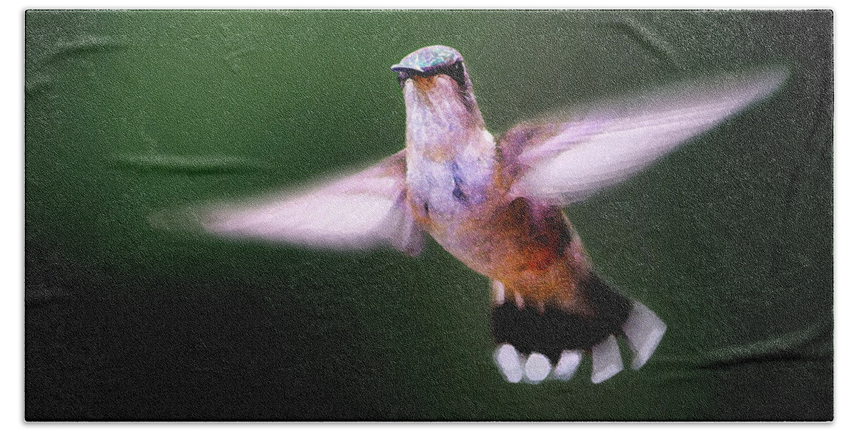 Nature Beach Towel featuring the photograph Hummer Ballet 3 by ABeautifulSky Photography by Bill Caldwell