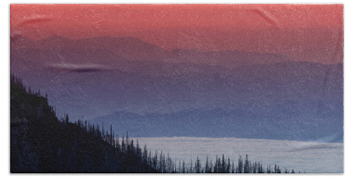 Mark Kiver Beach Sheet featuring the photograph Hurricane Ridge Sunset by Mark Kiver
