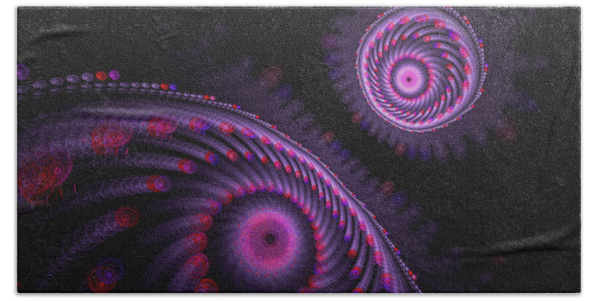 Fractal Beach Towel featuring the digital art Hypnotic Eyes by Gary Blackman