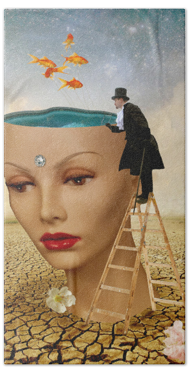 Digital Art Beach Sheet featuring the photograph I Want To Look Inside Your Head by Juli Scalzi