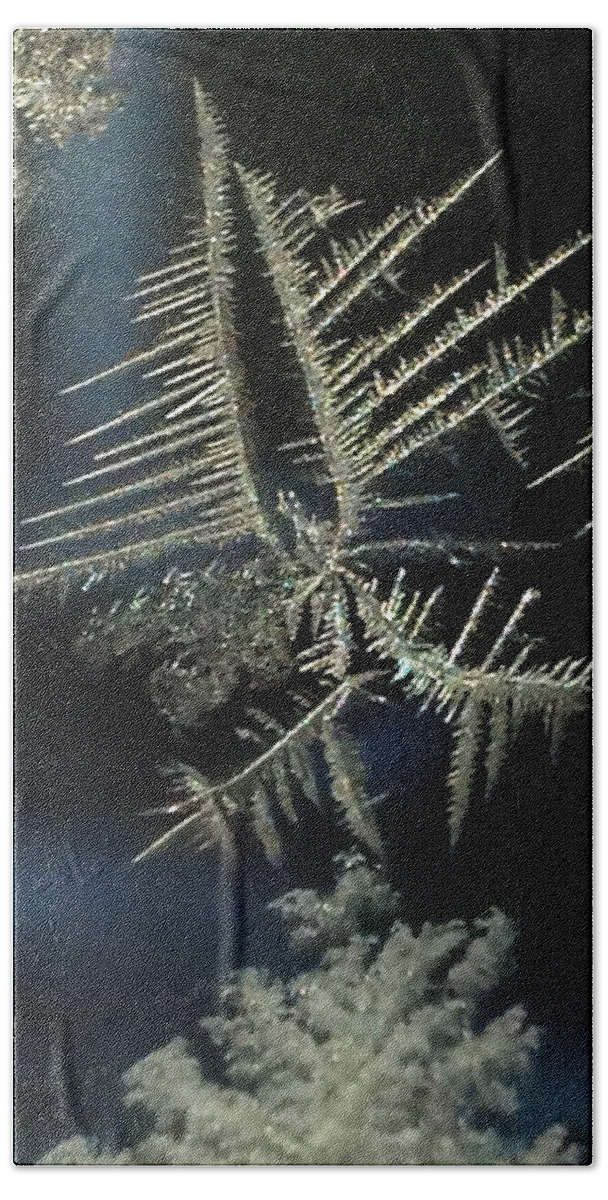 Ice Beach Towel featuring the photograph Ice Crystals by Shane Bechler