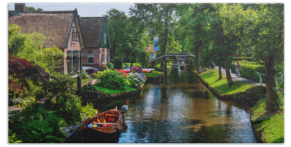 Netherlands Beach Towel featuring the photograph Idyllic Village 15. Venice of the North by Jenny Rainbow