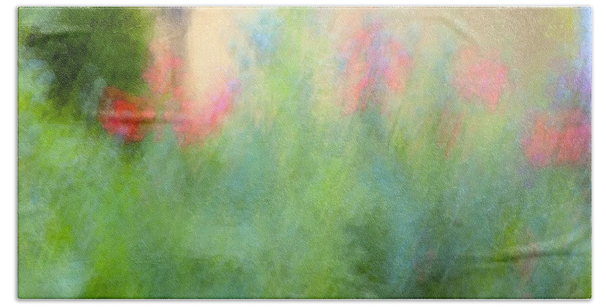 Garden Beach Towel featuring the photograph If My Front Yard Was Giverny by Theresa Tahara