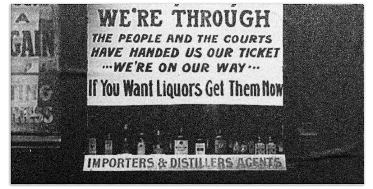 If You Want Liquors Get Them Now Beach Towel featuring the photograph If You Want Liquors Get Them Now by Bill Cannon