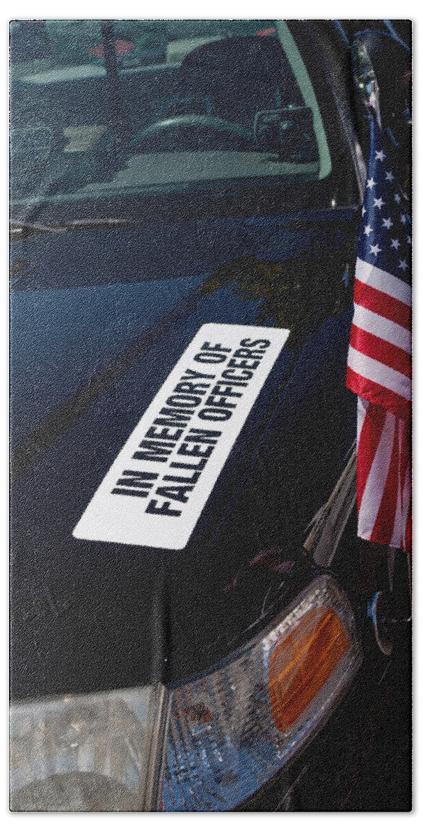 Lakewood Beach Towel featuring the photograph In Memory Of Fallen Officers by Tikvah's Hope