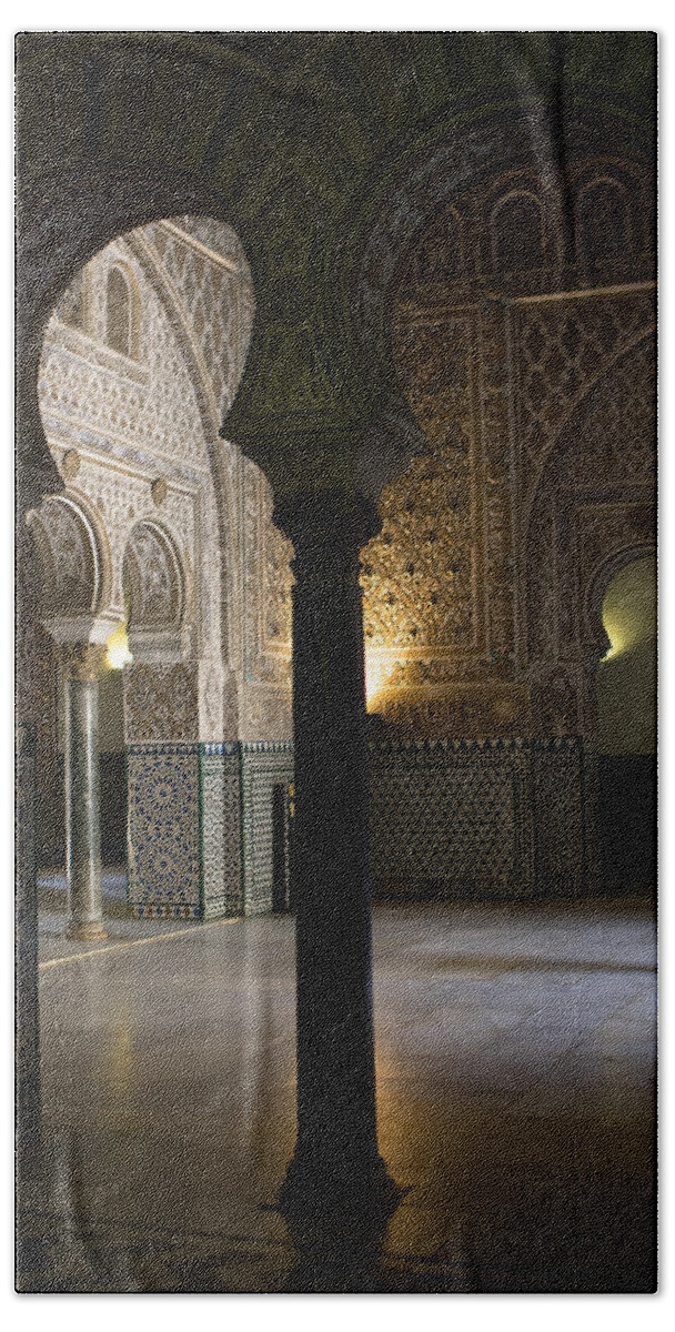 Seville Beach Sheet featuring the photograph Inside the Alcazar of Seville by Lorraine Devon Wilke