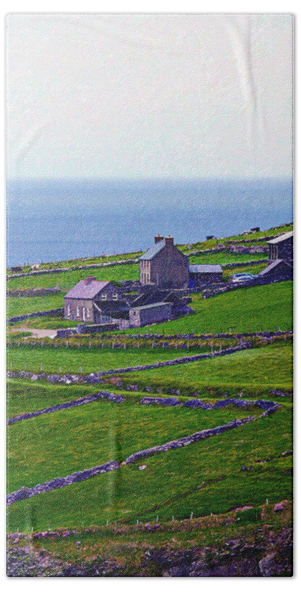 Fine Art Photography Beach Sheet featuring the photograph Irish Farm 1 by Patricia Griffin Brett