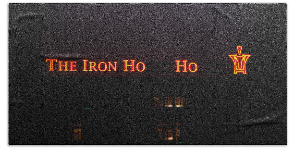 Iron Ho-ho Beach Towel featuring the photograph Iron Ho-Ho by Susan McMenamin
