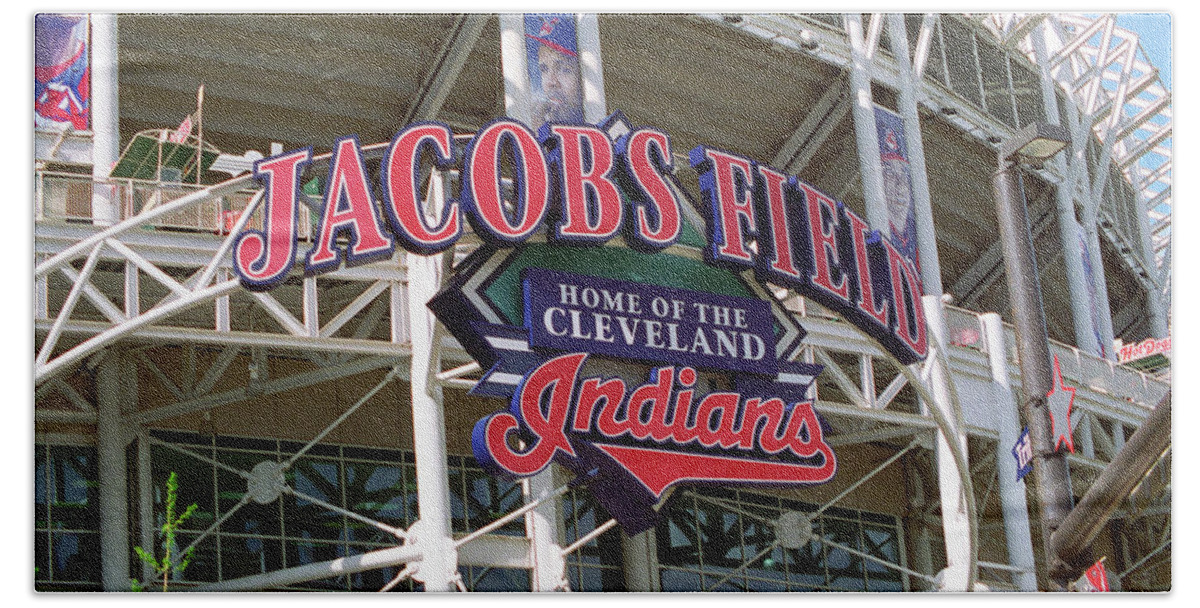 America Beach Towel featuring the photograph Jacobs Field - Cleveland Indians by Frank Romeo