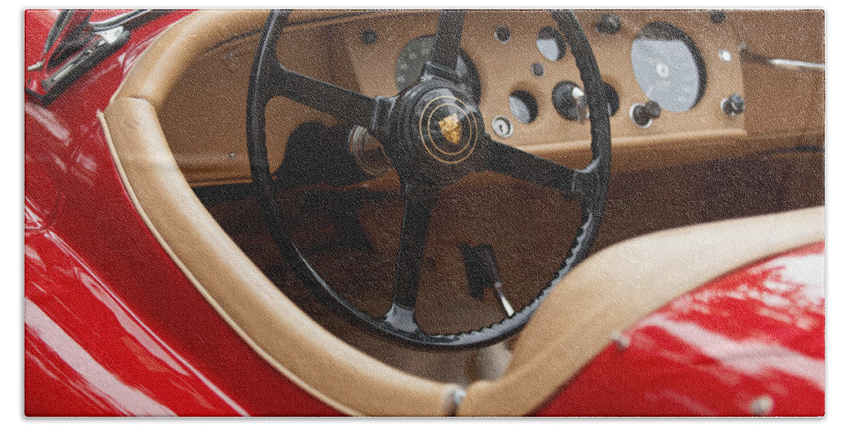 Jaguar Beach Towel featuring the photograph Jaguar Steering Wheel by Jill Reger