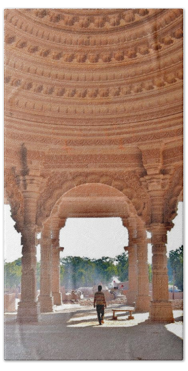 Jain Beach Towel featuring the photograph Jain Temple Entrance - Amarkantak India by Kim Bemis