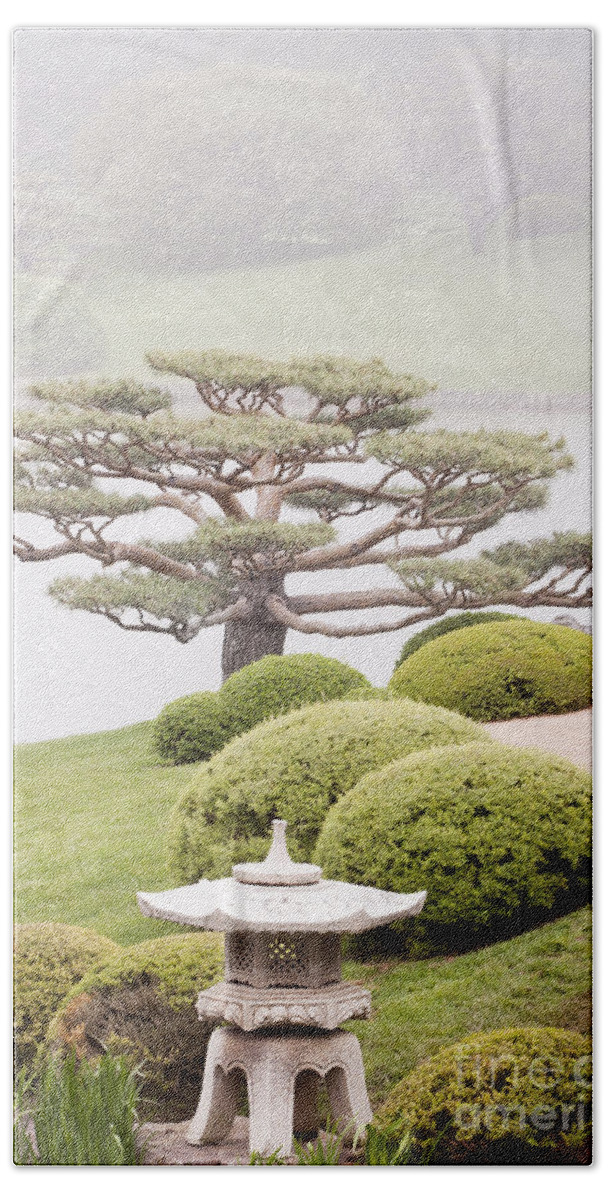 Japanese Garden Beach Towel featuring the photograph Japanese Garden by Patty Colabuono