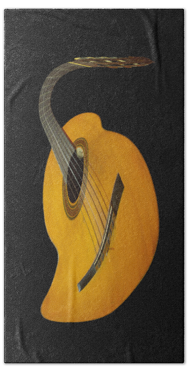Guitar Beach Towel featuring the photograph Jazz Guitar by Debra and Dave Vanderlaan