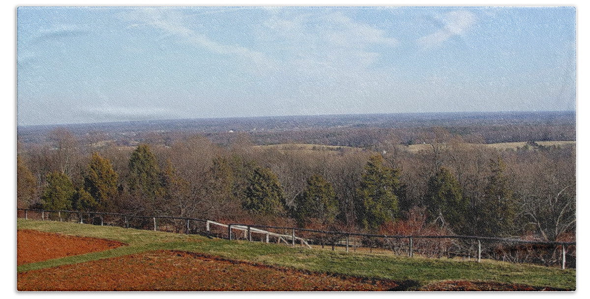 Heights Beach Sheet featuring the photograph Jefferson's View from Monticello by Susan Wyman