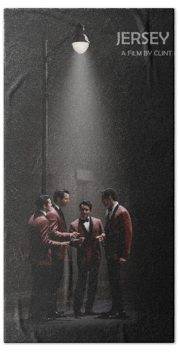 Movie Poster Beach Sheet featuring the photograph Jersey Boys by Clint Eastwood by Movie Poster Prints