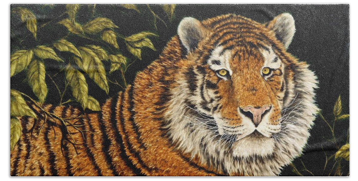 Animal Beach Sheet featuring the painting Jungle Monarch by Rick Bainbridge