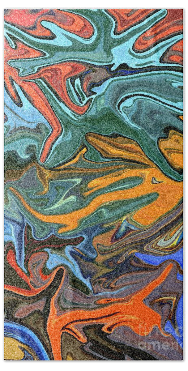 Abstract Beach Towel featuring the digital art Just Abstract VII by Chris Butler