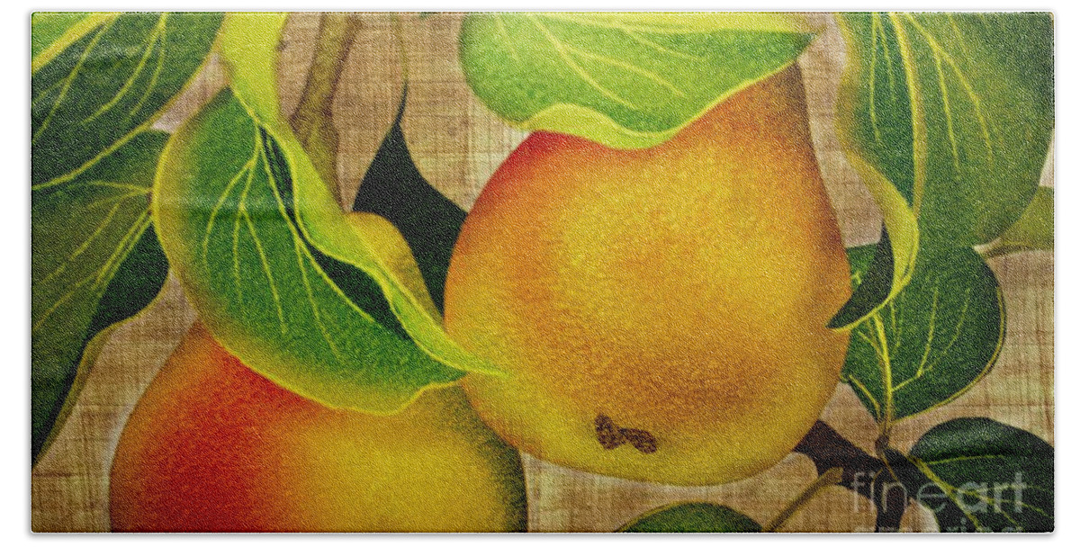 Pears Beach Sheet featuring the photograph Just Pears by Judy Palkimas