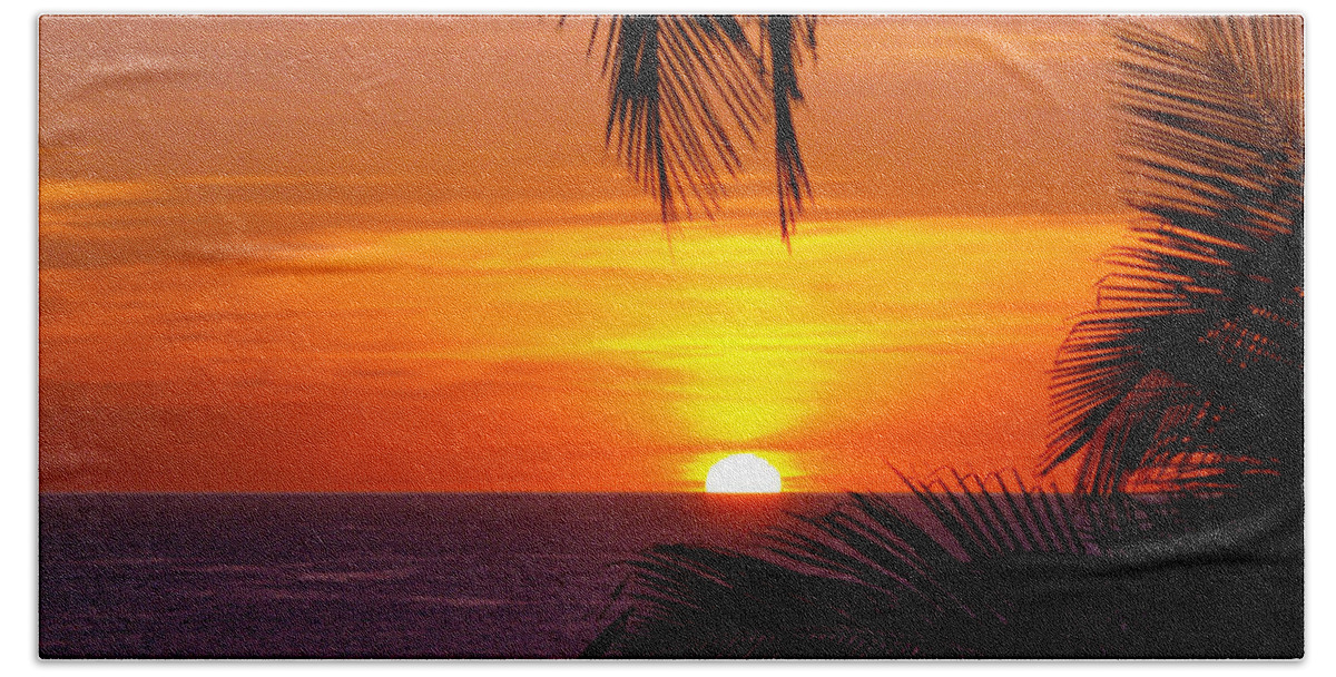 Fine Art Photography Beach Sheet featuring the photograph Kauai Sunset by Patricia Griffin Brett