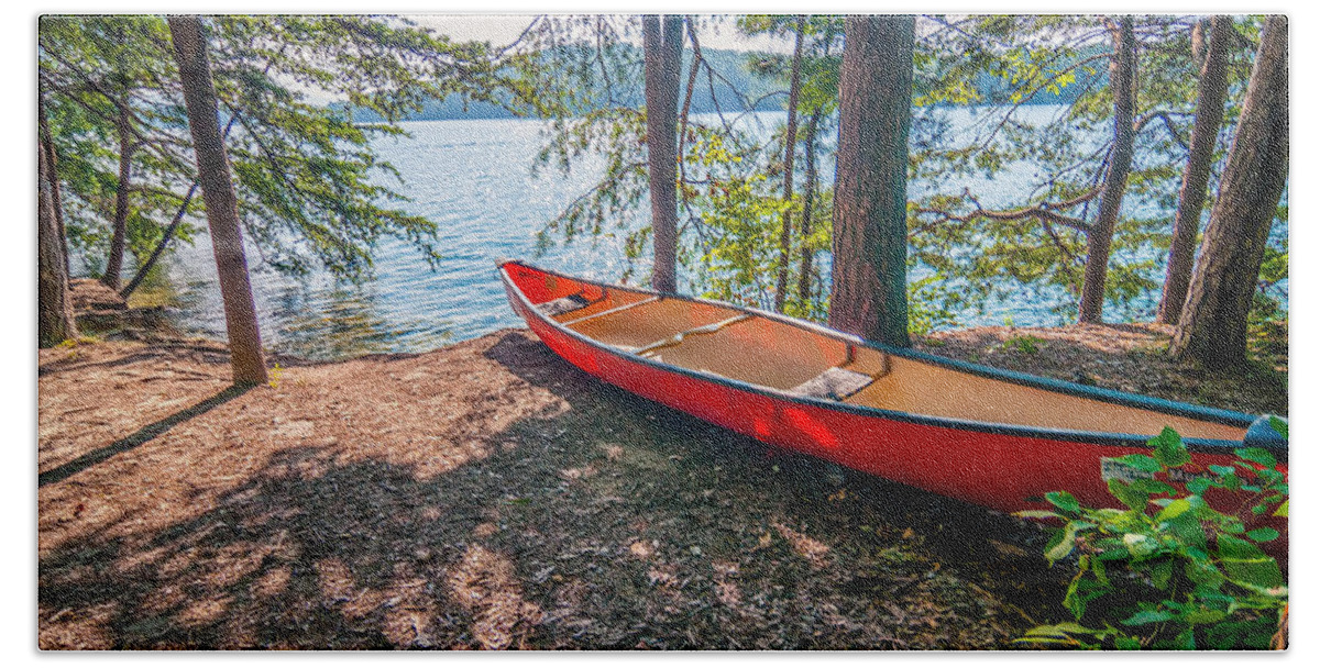 Activity Beach Towel featuring the photograph Kayak By The Water by Alex Grichenko