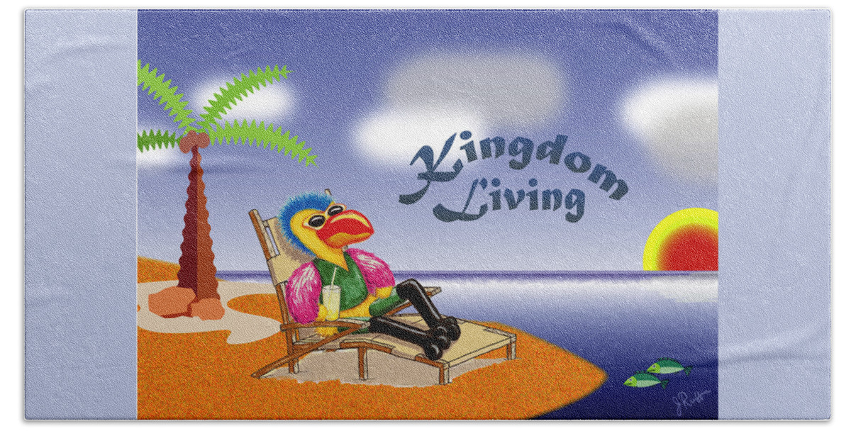 Good Times Beach Towel featuring the digital art Kingdom Living by Jerry Ruffin