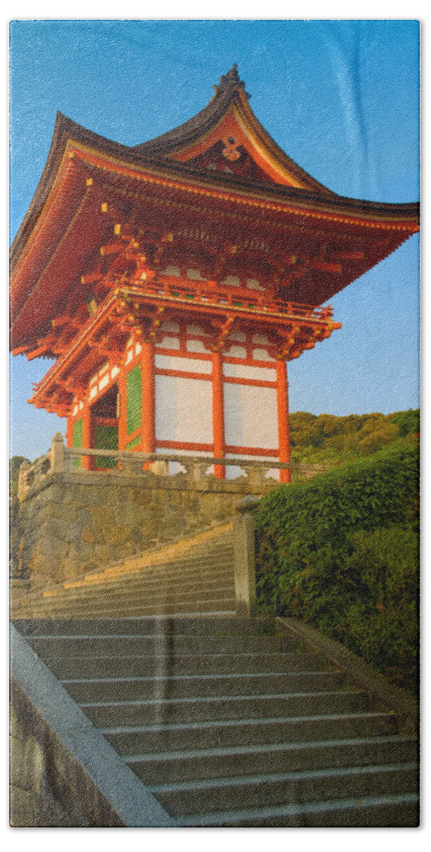 Pagoda Beach Towel featuring the photograph Kiyomizudera Temple by Sebastian Musial