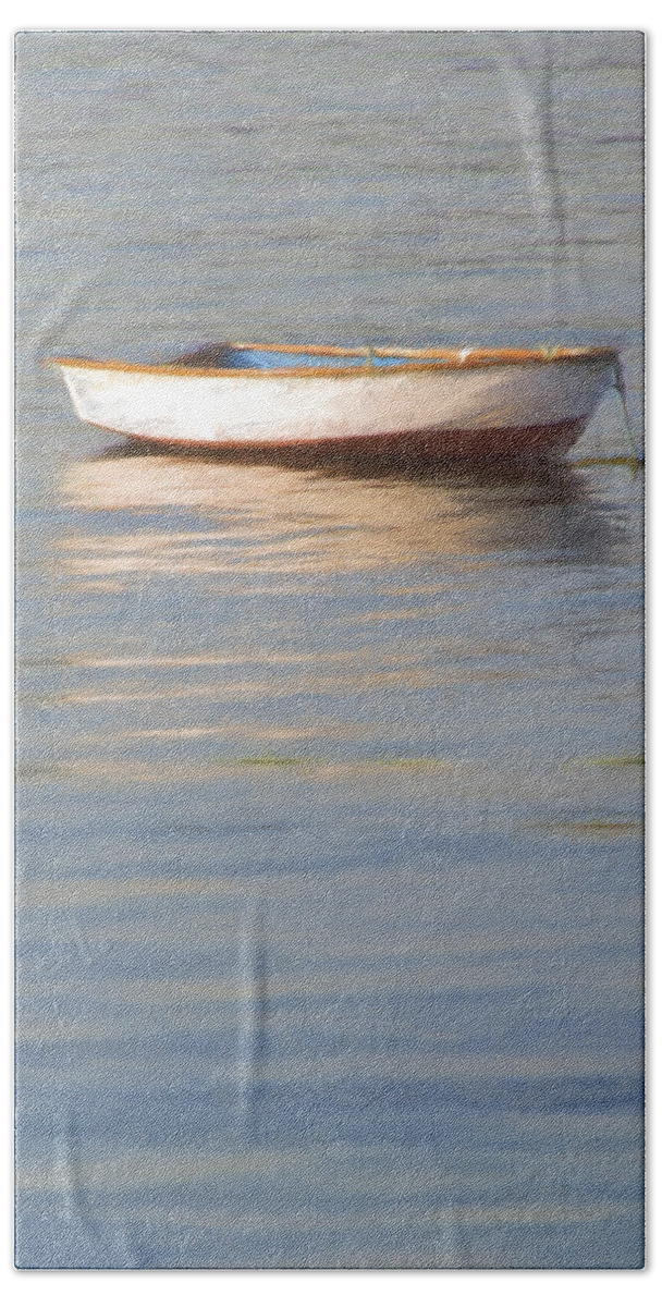 Boat Beach Towel featuring the photograph La Barque au Crepuscule by Jean-Pierre Ducondi