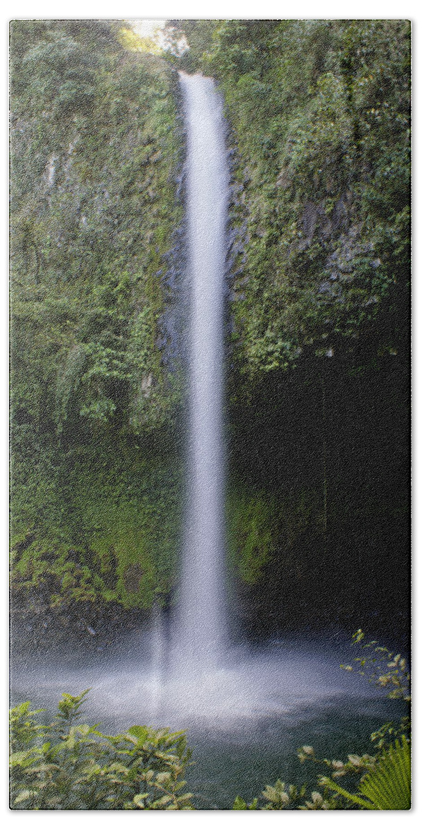 Beauty In Nature Beach Towel featuring the photograph La Fortuna Waterfall by Brian Kamprath