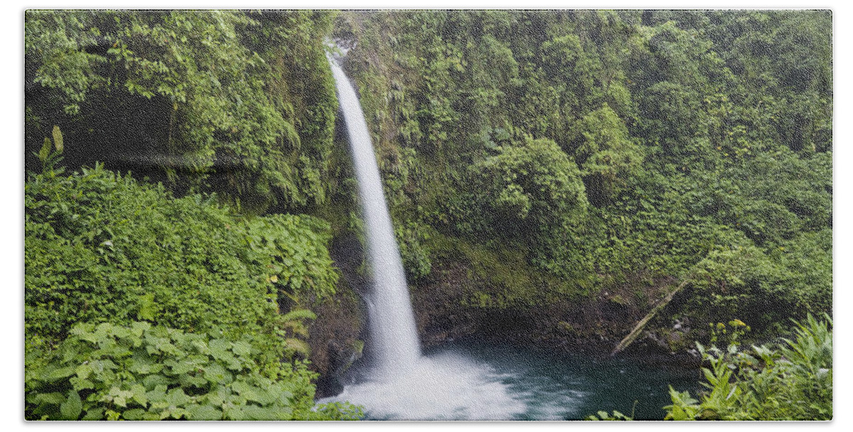 00198538 Beach Towel featuring the photograph La Paz Waterfall Costa Rica by Konrad Wothe