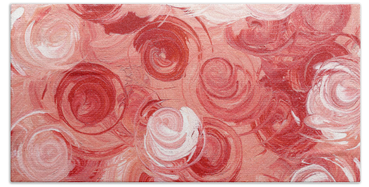 Edith Piaf Beach Sheet featuring the painting La Vie En Rose by Alys Caviness-Gober