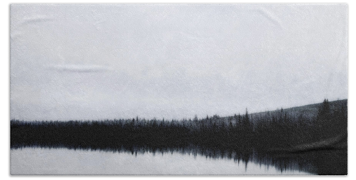 Winter Beach Towel featuring the photograph Lac Le Jeune by Theresa Tahara