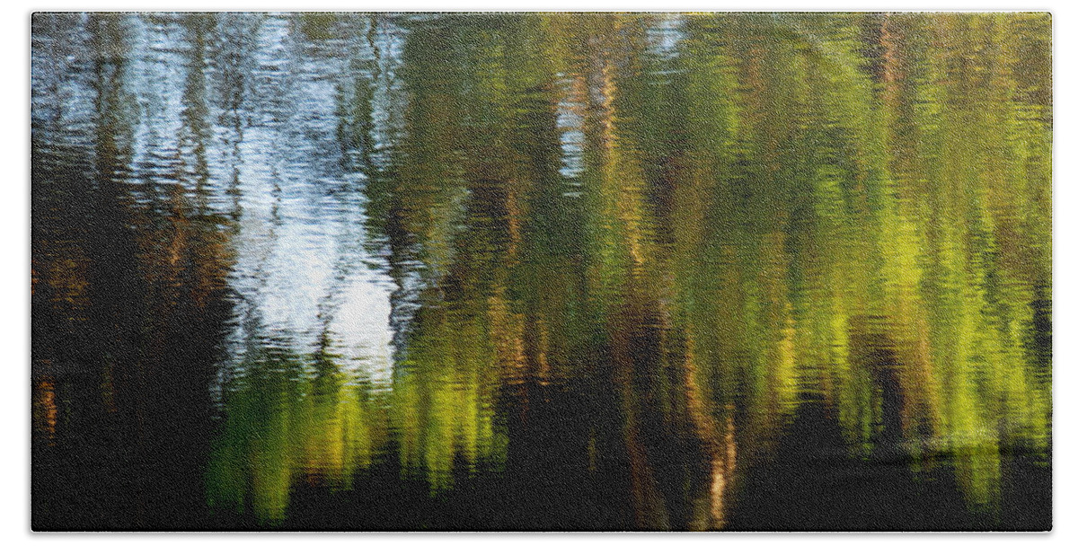 Trees Beach Towel featuring the photograph Lake In Green by Lorenzo Cassina