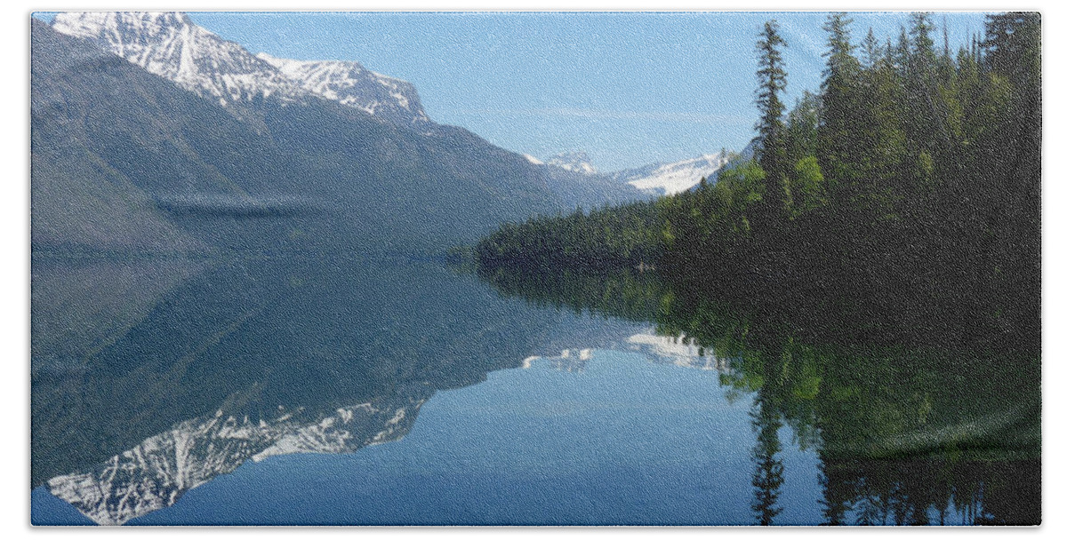 Blue Beach Towel featuring the photograph Lake McDonald - Glacier National Park by Lucinda Walter