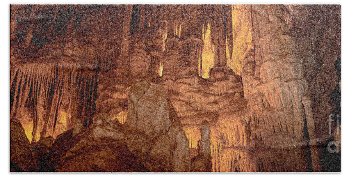 Geology Beach Towel featuring the photograph Lehman Caves At Great Basin Np by Ron Sanford