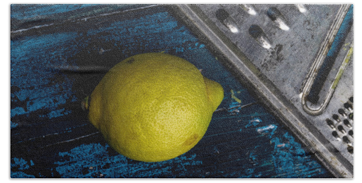 Lemon Beach Towel featuring the photograph Lemon by Nailia Schwarz