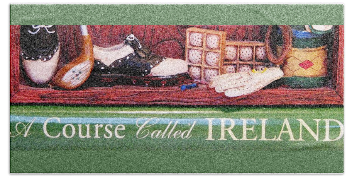 Golfing Beach Sheet featuring the photograph Let's Play Ireland Soon by Angela Davies