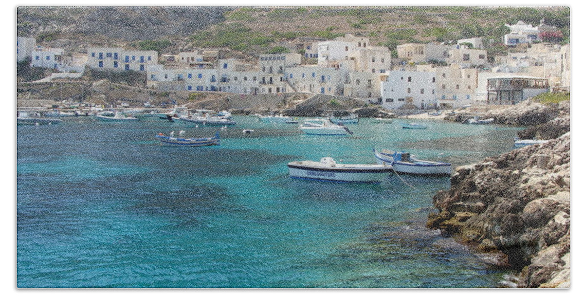 Isole Egadi Beach Sheet featuring the photograph Levanzo by Tiziana Maniezzo