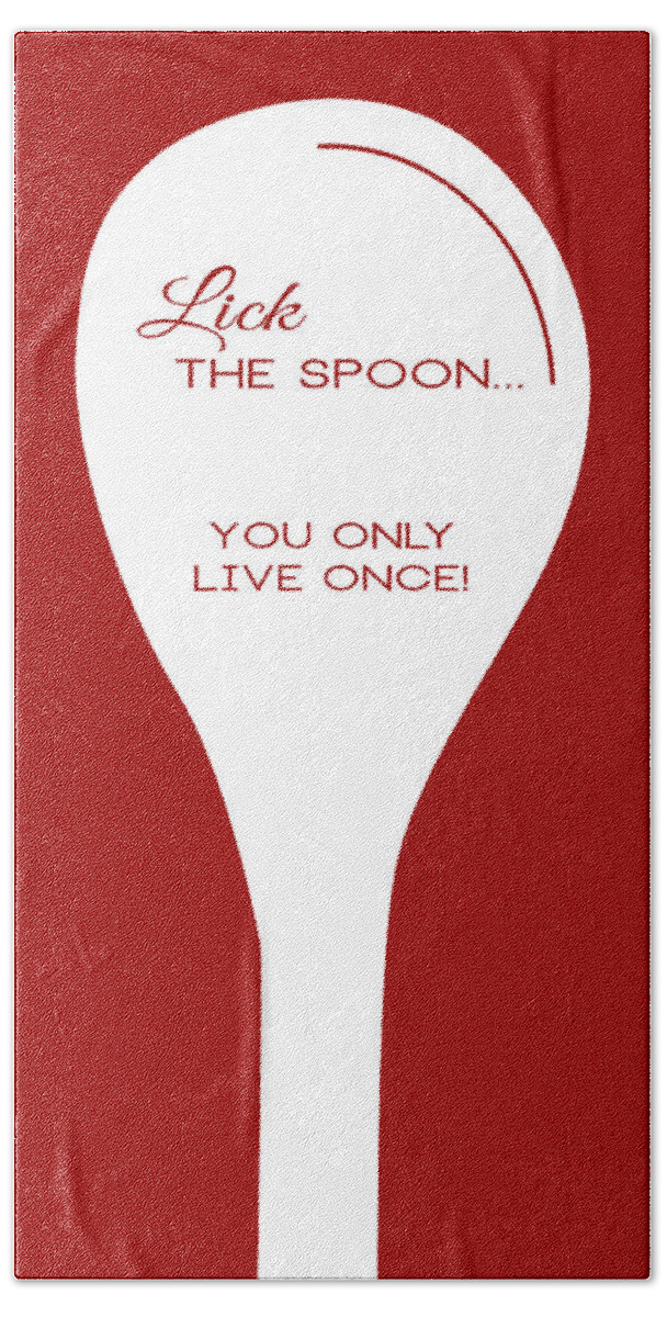 Food Beach Towel featuring the digital art Lick the Spoon by Nancy Ingersoll